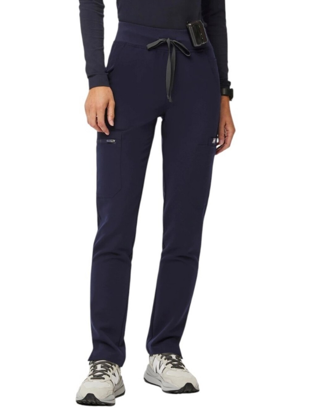 Figs High Waisted Yola Skinny Scrub Pants Navy Women's XS Petite